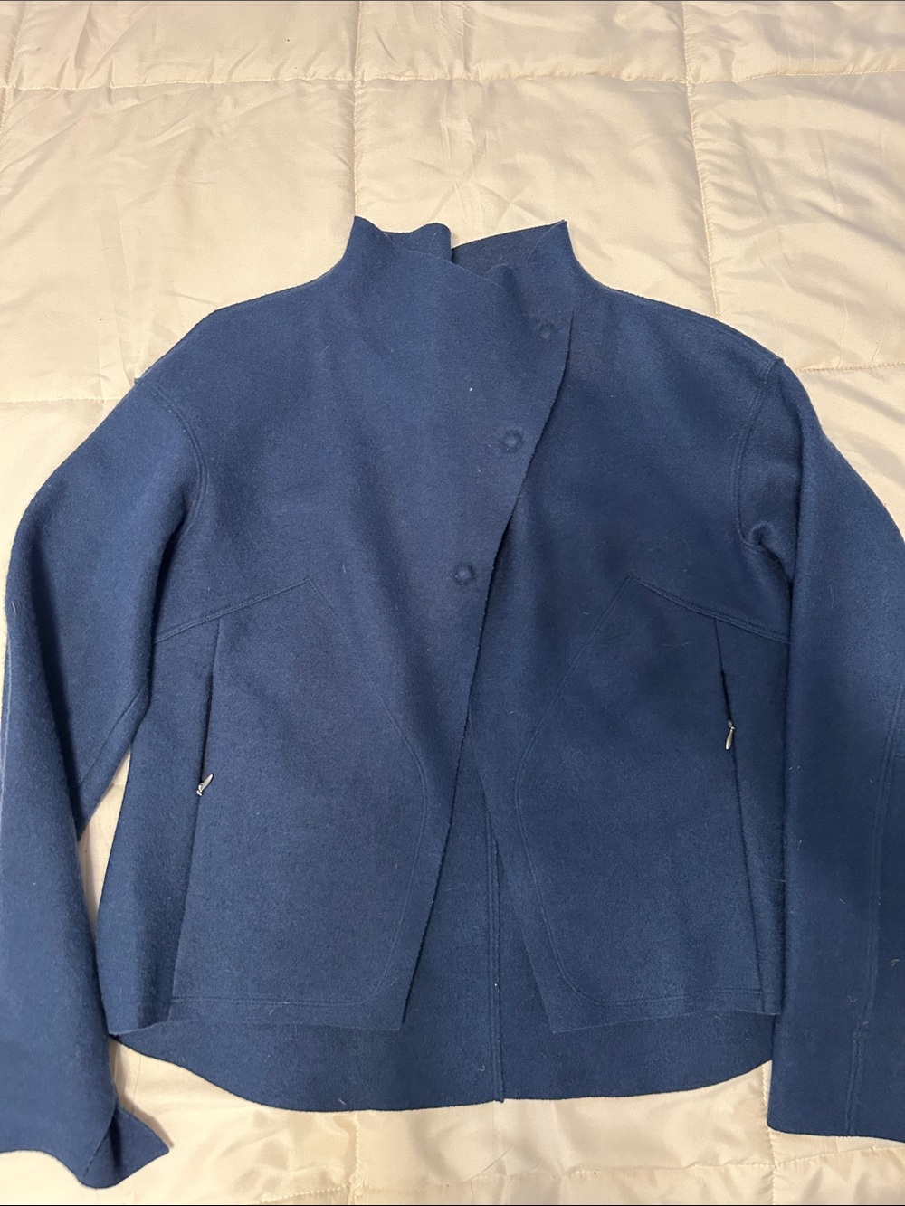 Nau Women's Dark Navy Funnel Neck Jacket